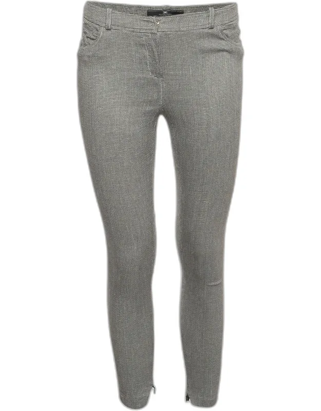 Textured Linen Blend Cropped Pants