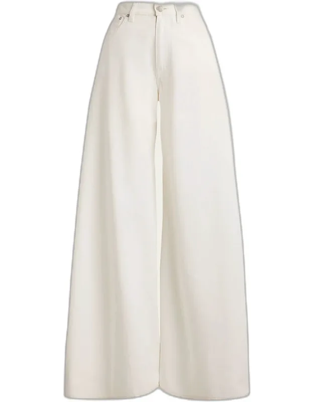 Cotton Twill Full Wide-leg Pants