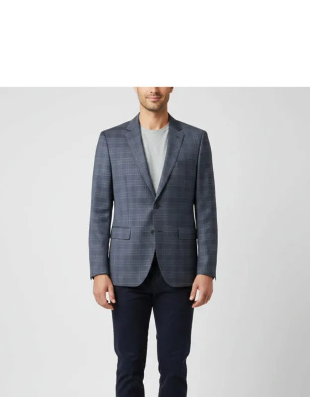 Check Pattern Wool Blazer