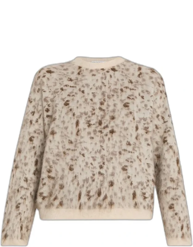 Blurred Jacquard Cashmere Knit Sweater