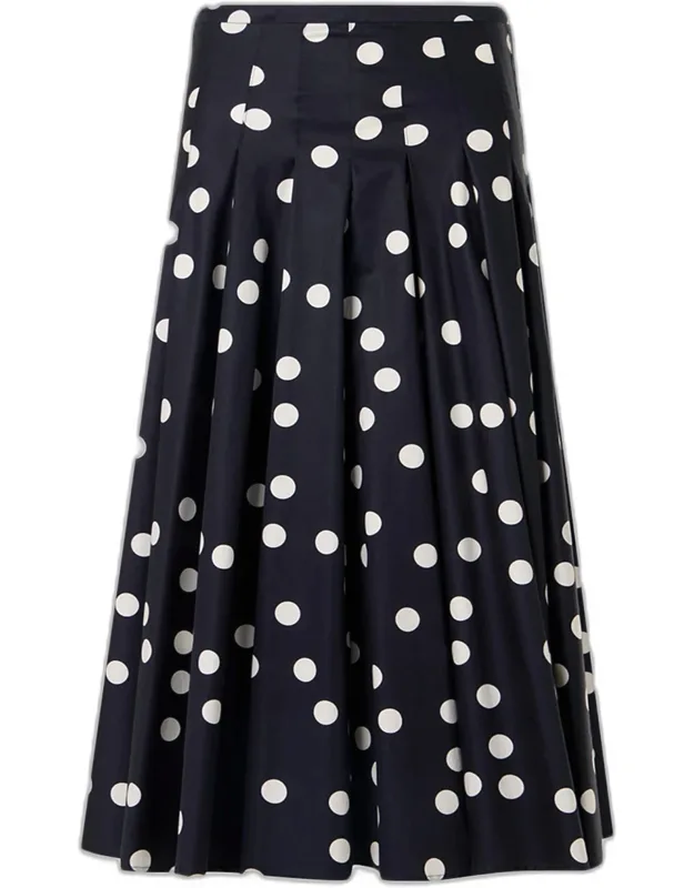 Polka Dot Midi Skirt
