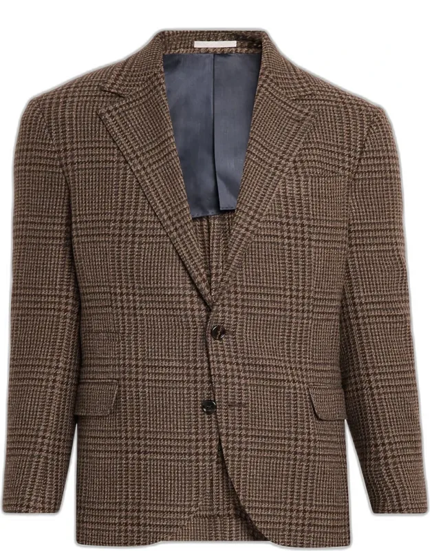 Cashmere Houndstooth Check Single-breasted Sport Coat