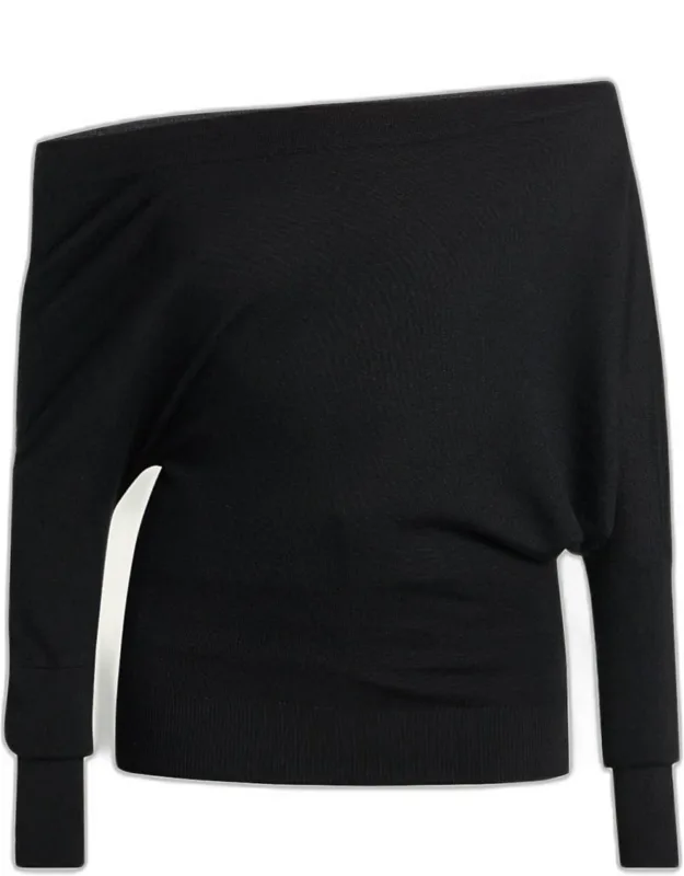 Asymmetric Off-shoulder Sweater