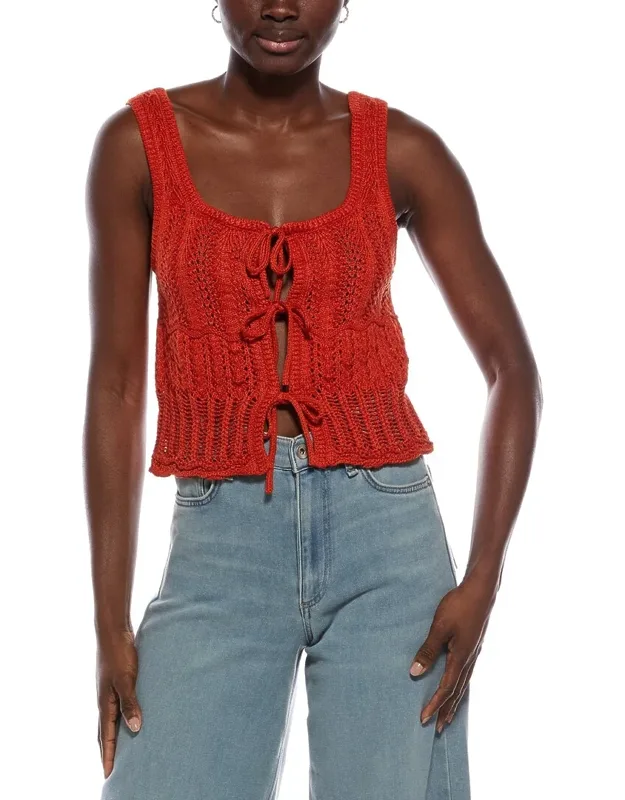 Daisy Tie Lace Stitch Tank