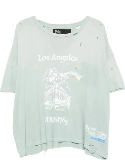 Distressed Graphic-print T-shirt