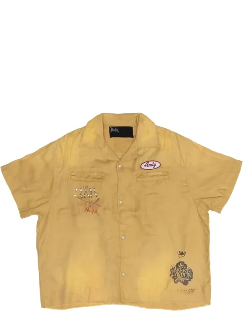 Patch-detail Frayed-edge Shirt