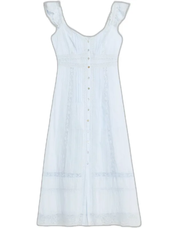 Button-front Maxi Dress