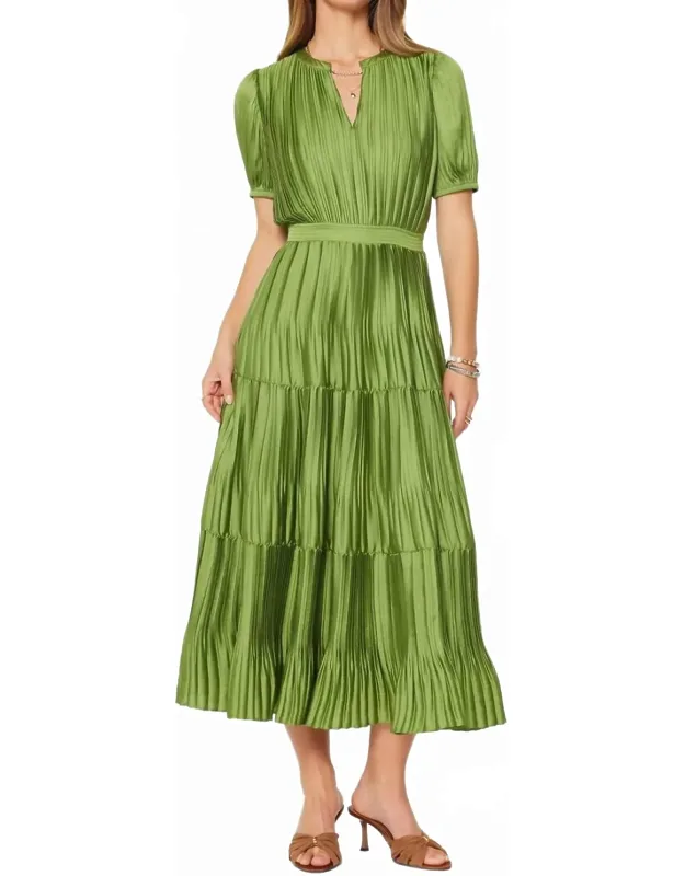 Pleated Maxi Dress