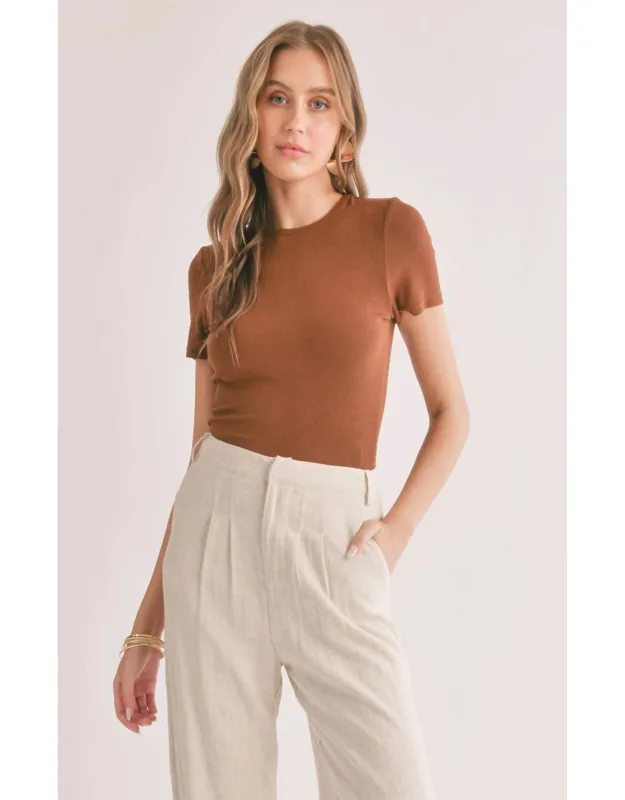 Marshmallow Fitted Crop Top