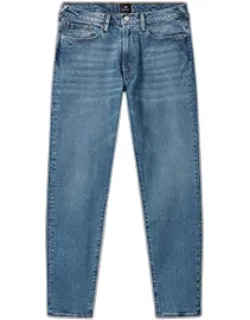 Slim Tapered-fit Mid-wash Jeans