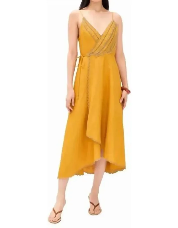 Bananas Midi Wrap Dress