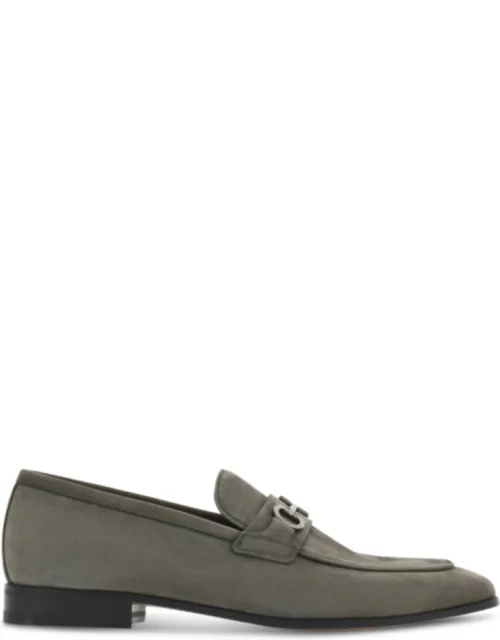 Suede Flats With Decorative Metal Detail