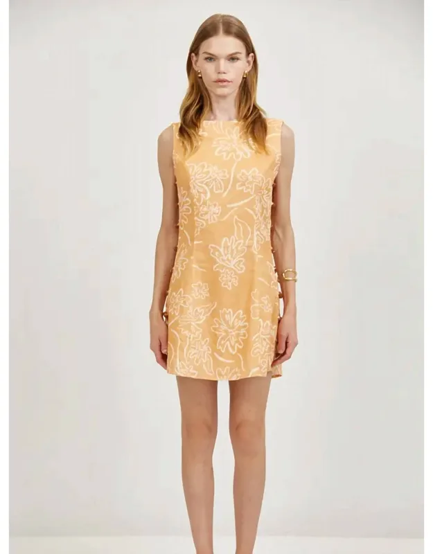 Linen Round Neck Sleeveless Mini Dress