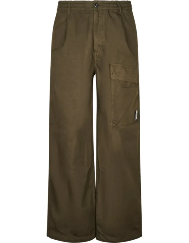 Boxy Wide-leg Cargo Pants With Lens Detail