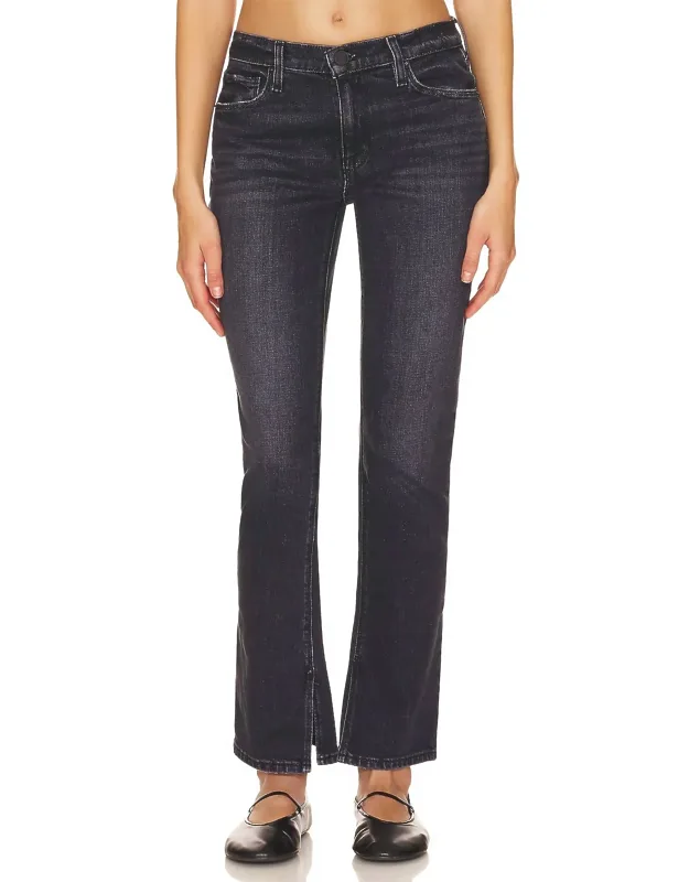Mid Rise Straight Jeans