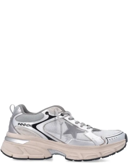 Metallic Mesh Running Sneakers