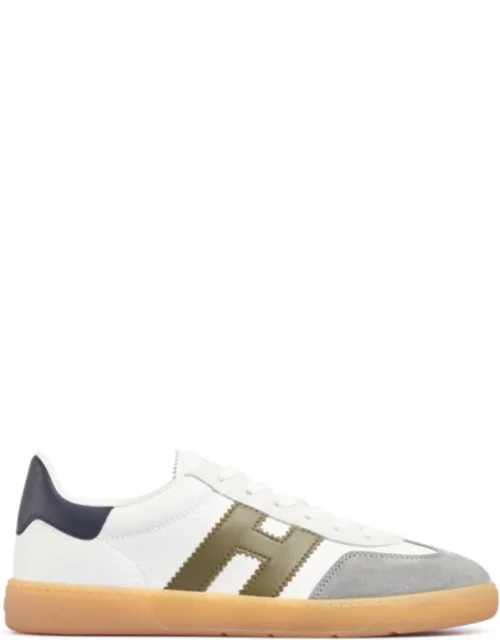 Textured Leather Low-top Sneakers