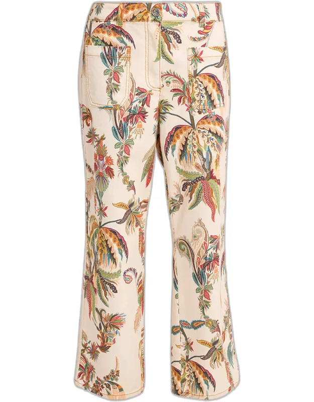Tropical Paisley Denim Jeans