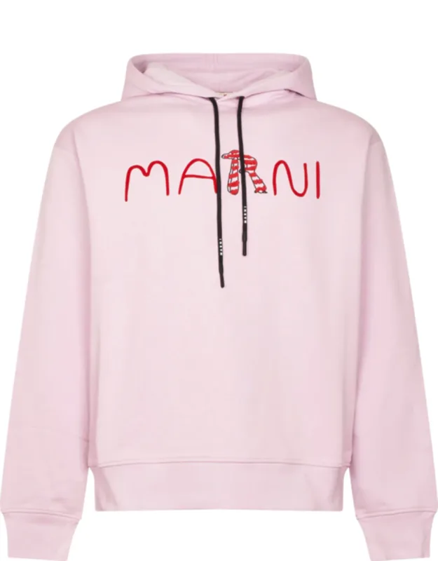 Cropped Hoodie With Drawstring Hood