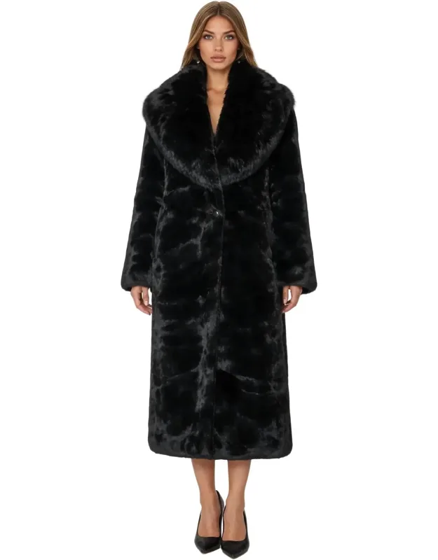 Nona Lux Fur Maxi Coat