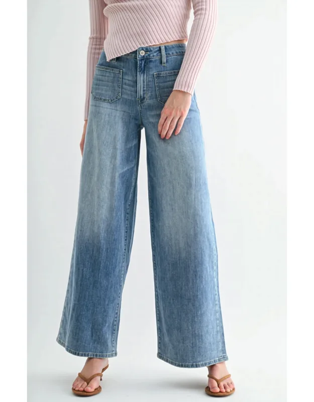 High Rise Wide Leg Jeans