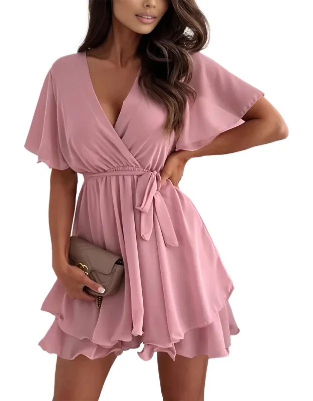 Mini Dress - Approximately 34.3in From Shoulder To Hem