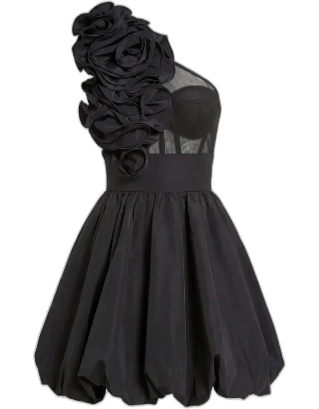 Ruffle Bubble-hem Mini Dress