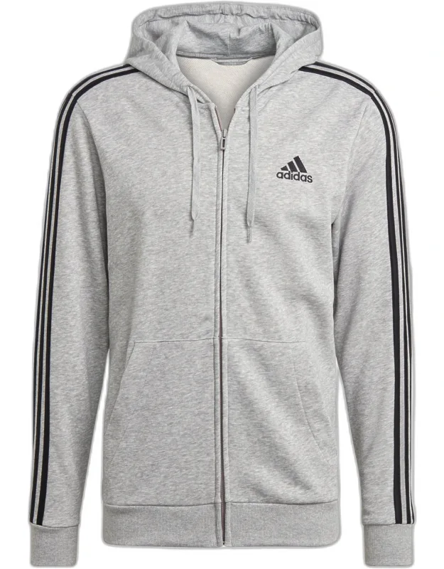 Essentials French Terry 3-stripes Full-zip Hoodie