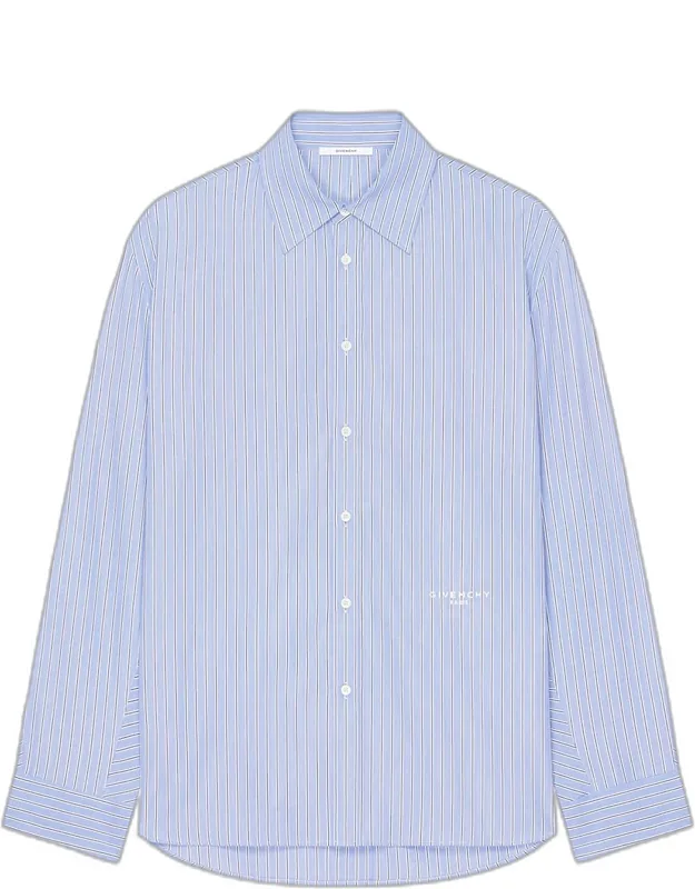 Couture Seam Stripe Button-down Shirt
