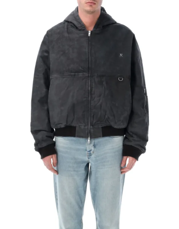 Curved Sleeve Bomber Jacket
