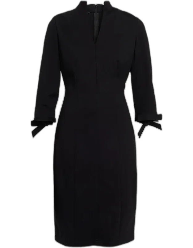 Bow-cuff Luxestretch Ponte Dress