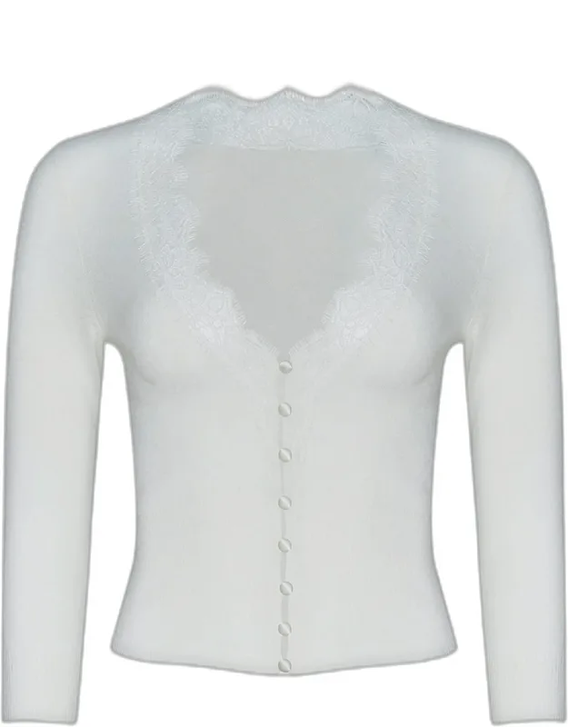 Eluna Lace-trim Cardigan