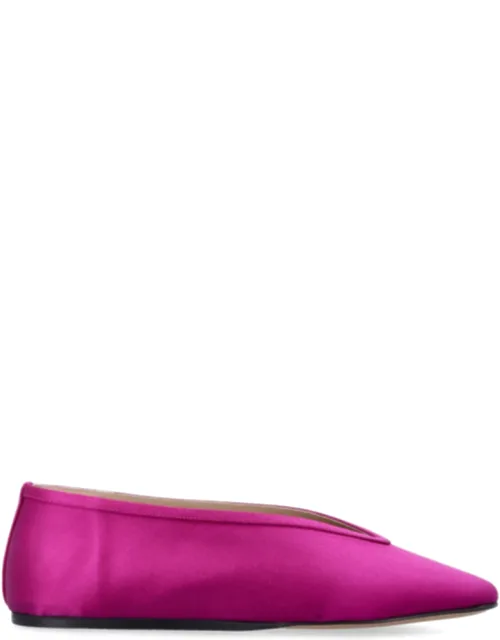 Handsewn Satin Flat Slippers