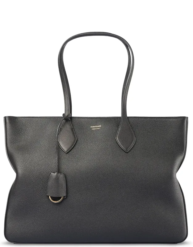 Structured Pebbled Leather Tote