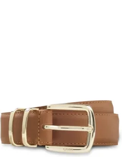 Leather Belt With Twin Metal Keepers