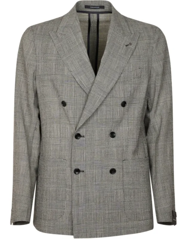 Double-breasted Blazer With Structured Shoulders And Tailored Fit