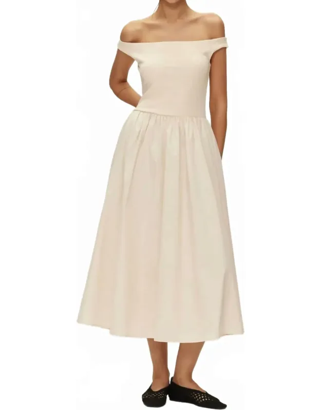 Off Shoulder Midi Dress