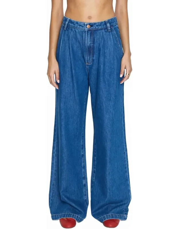 Lightweight High Rise Denim Trousers