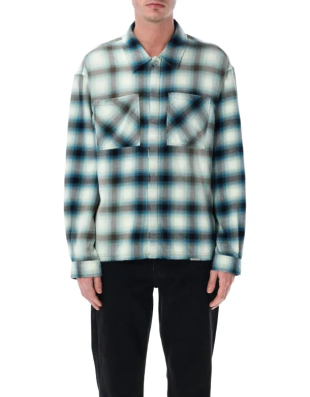 Bleached Plaid Cotton Shirt