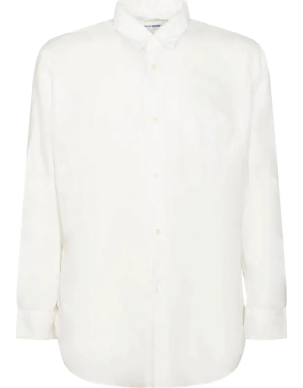 Classic White Shirt With Pointed Collar