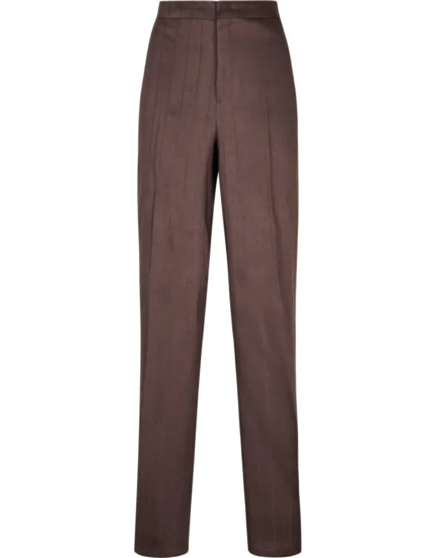 Tailored Trousers With Vertical Pinstripes