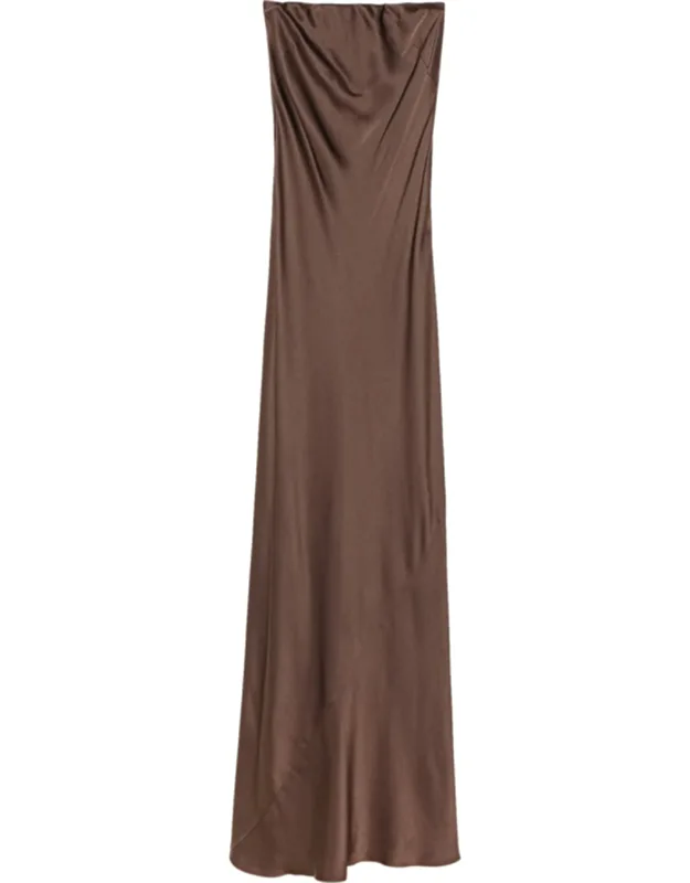 Bias Cut Floor-length Column Dress