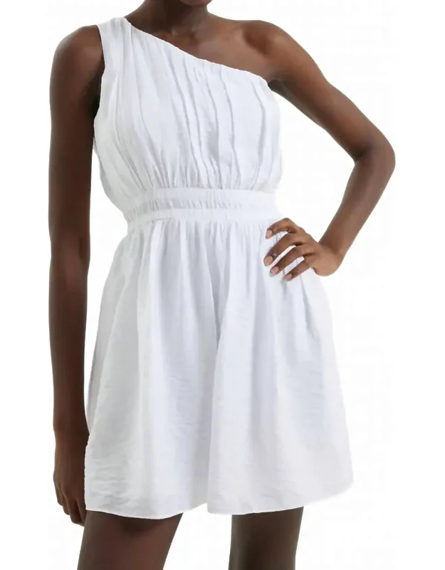 Drape One Shoulder Mini Dress