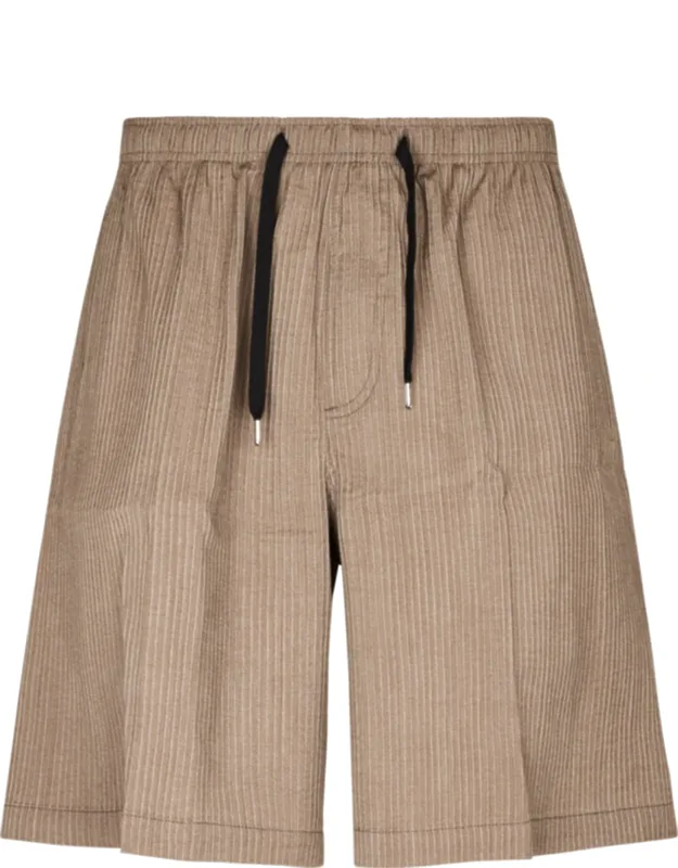 Relaxed-fit Shorts With Vertical Pinstripe