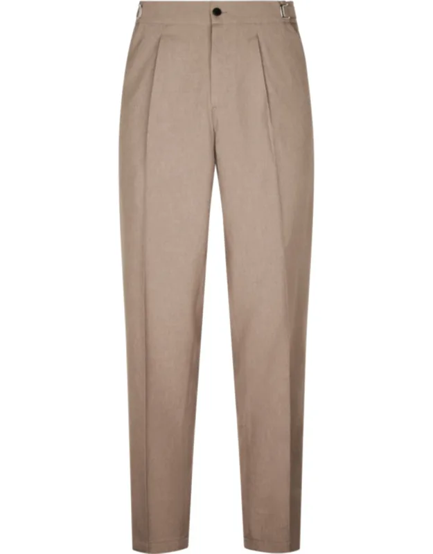 Tailored Trousers With Pleated Front