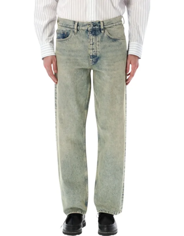 Wide Fit Indigo Denim Jeans