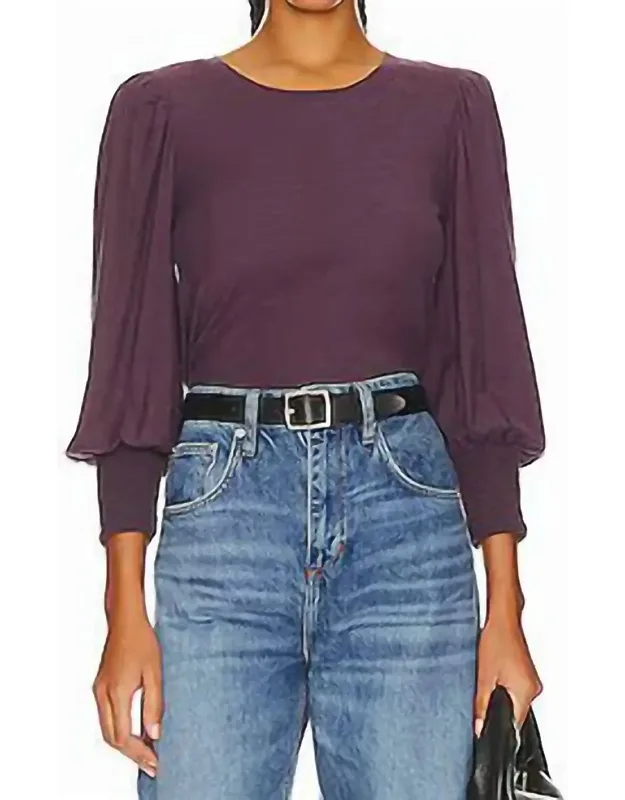 Smocked Peasant Tee