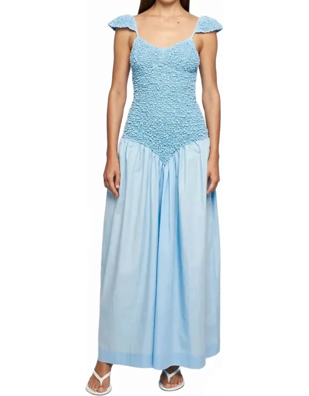 Cap Sleeve Mottled Maxi Dress