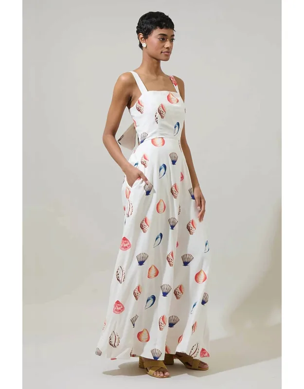 Kara Shells Cotton Maxi Dress