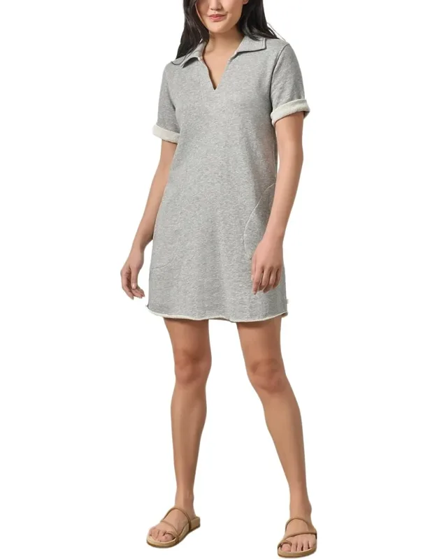 Raw Hem Terry Dress